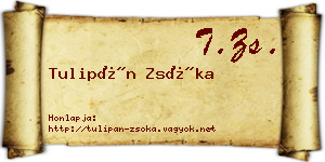 Tulipán Zsóka névjegykártya